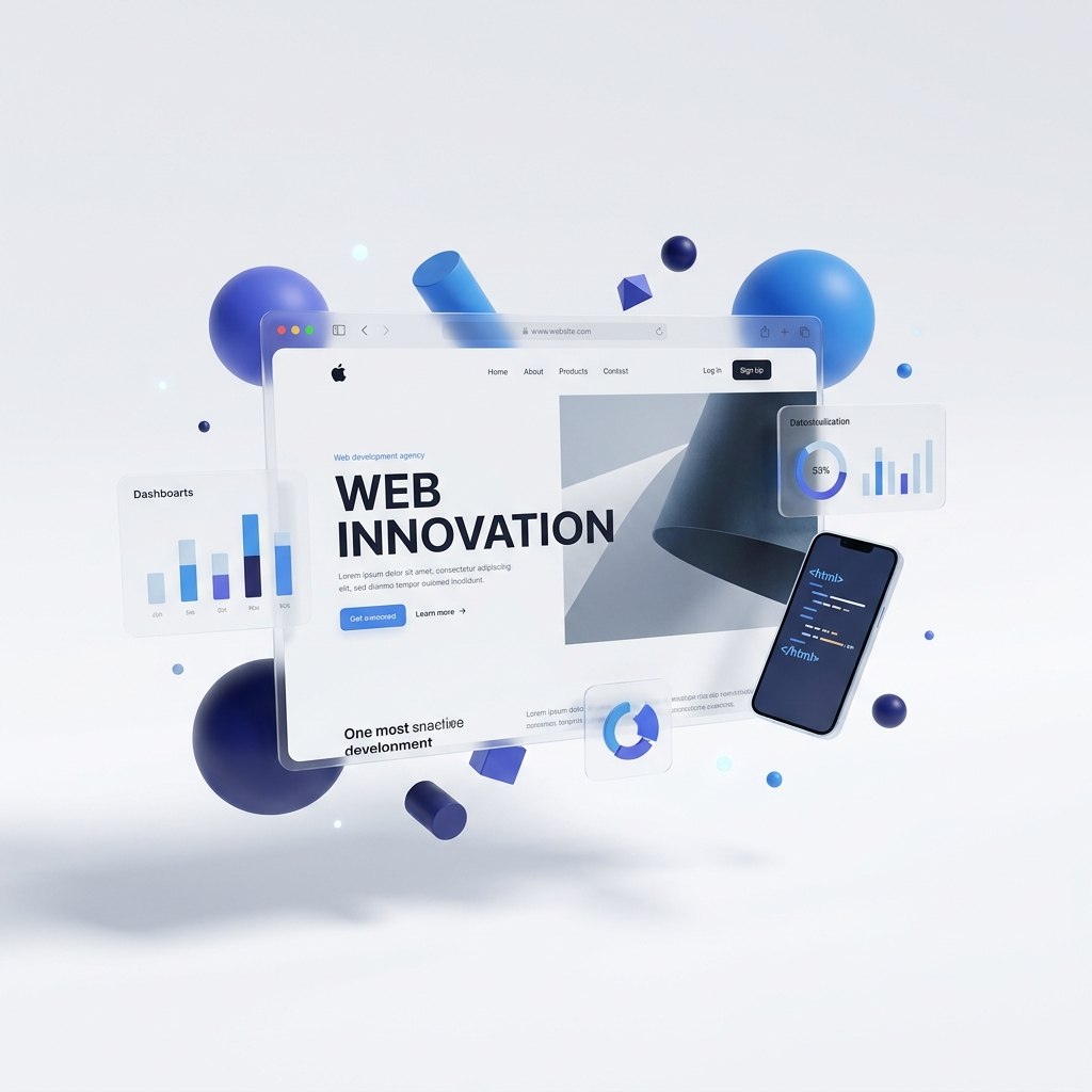Technical Innovation 3D Illustration